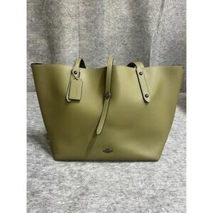 Coach Market Tote Bag Green Pebbled Leather‎ Large Turn Lock